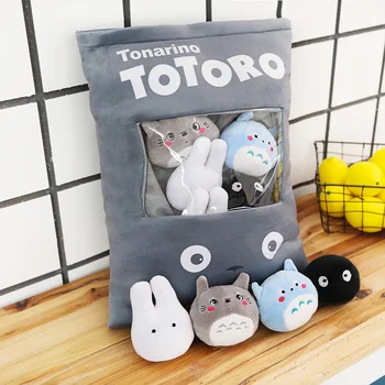 8 adet / grup 4 Tasarımlar Yaratıcı Peluş Oyuncaklar Totoro Aperatif Yastık Bebek Dolması kawaii Komşum Totoro Oyuncaklar Çocuklar Çocuklar için hediyeler