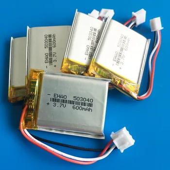 5 adet JST XHR 2.54 mm 3pin 3.7 V 600mAh lipo polimer lityum şarj edilebilir pil için MP3 GPS DVD bluetooth ebook kamera 503040