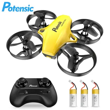 Potensic A20 Sarı Mini Drone Kapalı rc dört pervaneli helikopter 2.4 G Uzaktan Kumanda Helikopter Uçmak kolay Drone Çocuklar için Erkek çocuk oyuncakları Hediye