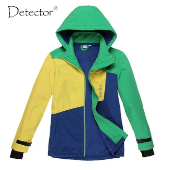 Dedektör büyük boy softshell ceket Yeşil Sarı Mavi 140-176
