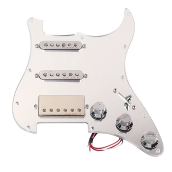 Dayanıklı Yüklü Kablolu Pickguard SSH Alnico Çift Raylı Humbucker için Harika Çamurluk ST Elektro Gitar Parçaları ve Aksesuarları