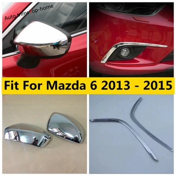 Dış Tamir Kiti Mazda 6 2013 2014 2015 İçin ABS Krom Ön Sis Farları Lamba Gözkapağı Kaş Şerit / dikiz aynası Kapağı Trim
