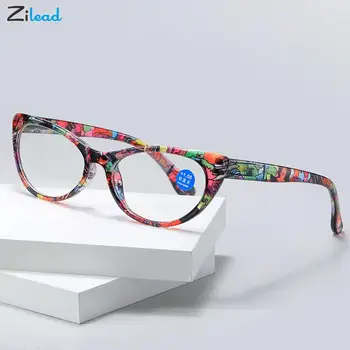 Zilead Kedi Gözü Anti mavi ışık okuma gözlüğü Kadınlar Bayanlar Hipermetrop Gözlük Bilgisayar Presbiyopi Baskı Okuma Gözlüğü