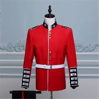 Ingiliz Kraliyet Muhafızları Onur Elbise Ordu Memuru Bant Askerler Kırmızı Performans Giyim Üniforma Film Gösterisi Eğlence Cosplay