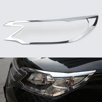 Araba Krom Ön Far Lambaları çerçeve Çerçeve Çıkartması Honda CRV İçin CR-V 2012 2013 2014 Araba Styling Dekorasyon Aksesuarları
