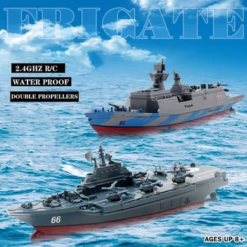 2.4 GHZ RC Uzaktan hız kontrol rc tekne Askeri Savaş Gemisi tekne Oyuncaklar Mini Elektrikli RC Uçak hediye için erkek çocuk su oyuncakları