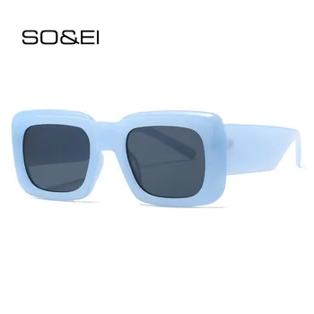 SO & EI Moda Kare Güneş Kadınlar Marka Tasarımcısı Vintage Lüks Kadın Gözlükleri Shades UV400 Erkekler Retro Trend Gözlük