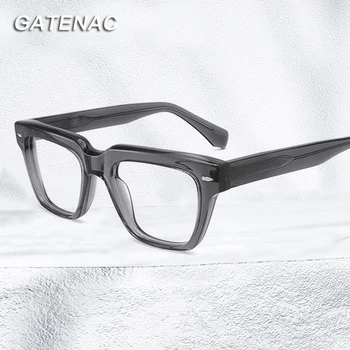2022 Yeni Asetat Optik Gözlük Çerçevesi Erkekler Vintage Miyopi Reçete Gözlük Kadınlar Lüks Marka Büyük Gözlük Çerçevesi Gözlük
