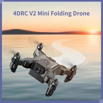 4DRC V2 Mini Mikro Katlanabilir Quadcopter RC Drone HD Kamera APP Kontrol Quadcopter Drone WiFi FPV Basınç Sabit RC Helikopter Oyuncaklar