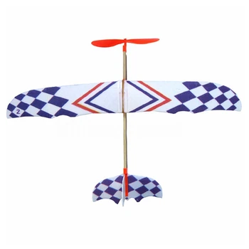 Elastik Lastik Bant Powered DIY Köpük Uçak model seti Uçak eğitici oyuncak