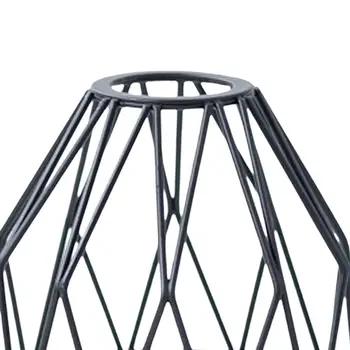 Tel Kafes abajur şapkası Endüstriyel Demir Sanat Sağlam DIY Tavan Kapağı metal Kafes Aplikleri Kapalı Lamba Başucu