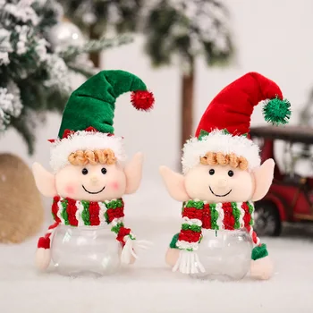 Noel Santa Çuval hediye keseleri şeker kavanozu depolama şişesi Şeker Noel Süslemeleri Ev için Masa Noel Noel Yeni Yıl 2023