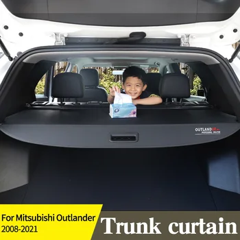 Bagaj Kargo Kapağı Mitsubishi Outlander 2008 -2021 İçin Tuval PU Anti-peeping Su Geçirmez Ayarlanabilir Araba Dekoratif Aksesuarları