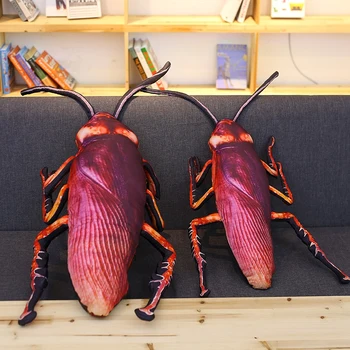 Hamam böceği Yaratıcı Simülasyon 3D Böcek Yastık Yastık Komik Oyuncaklar Garip Doğum günü Hediye çocuklar için Bebek Oyuncaklar Peluş 