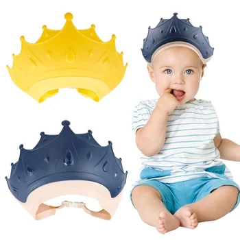 Ayarlanabilir Bebek Yüzmek Kap Saç Yıkama Taç Duş Başlığı Banyo Göz Koruması şampuan kabı Bebek Bakımı Taç Saç Yıkama Şapka Çocuklar için