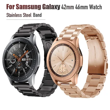 Dişli S3 / Galaxy İzle 42mm 46mm saat kayışı,20mm 22mm Paslanmaz Çelik Kayış Bantları Samsung Galaxy 42mm 46mm Dişli S3 Smartwatch