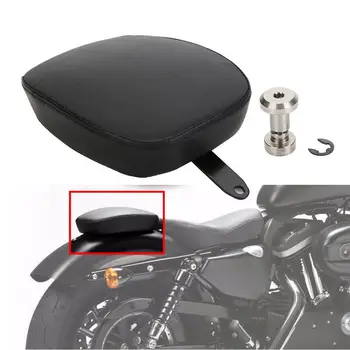 Motosiklet Siyah Deri Arka Pillion yolcu koltuğu Pad İçin Harley Sportster için XL1200 883 72 48 2010 2011 2012 2013 2014 2015