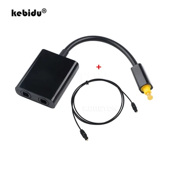 kebidu Mini USB Dijital Toslink Fiber Optik Kablo 1M Erkek Erkek Ses ile 1 ila 2 Dişi Splitter adaptörü mikro usb kablosu