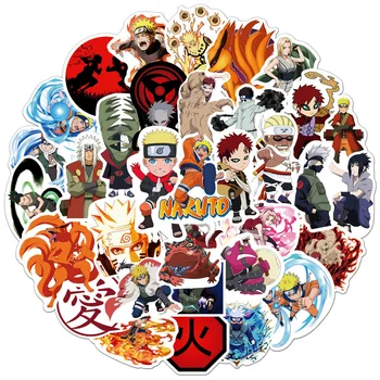 10/30/50 adet Naruto Karikatür Anime Çıkartmalar Su Geçirmez DIY Kaykay Motosiklet Dizüstü Gitar Bagaj Telefon Araba Sticker Çocuk Oyuncakları