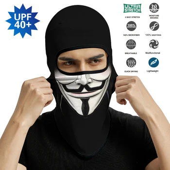 V Vendetta Maskesi Bandana Eşarp Nefes Rüzgar Geçirmez Balaclava Maske Anonim Bisiklet Bandı Spor Braga Cuello Hızlı Kuru