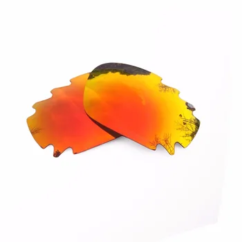 Turuncu Kırmızı Aynalı Polarize Yedek Lensler Jawbone Bacalı yarış ceketi güneş gözlüğü çerçevesi 100 % UVA ve UVB