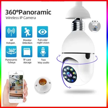 Kablosuz Açık Gözetim Video Kameralar 360 Graus Wifi 1080p Hd Mini Kamera Sensörü Gece Görüş Kamera Akıllı Ev