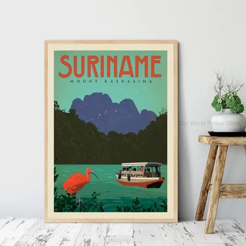 Surinam Dağı Kaskasima Poster, Güney Amerika Seyahat, Ev Duvar Sanatı, Ofis Duvar Dekor, Soyut Seyahat Poster