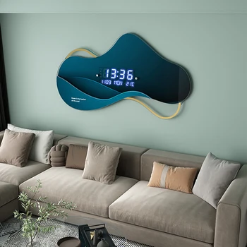 Modern Led Dijital duvar saati 3D aydınlık Dilsiz Elektronik Yaratıcılık Duvar Saati Led duvar Saati Atlama Ikinci Saat Ev Dekorasyon