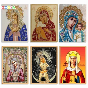Zooya Elmas Boyama Çapraz Dikiş Din Simge 5D Elmas Nakış Mozaik Yeni Yıl Dekorasyon Hediye El Yapımı 2Zj04